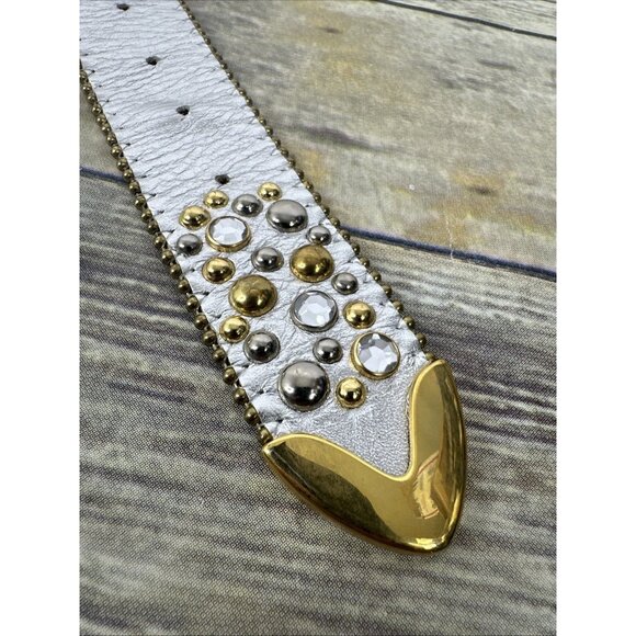 Vintage B.B. Simon Gold Silver Swarovski Belt Size 28 main image 2